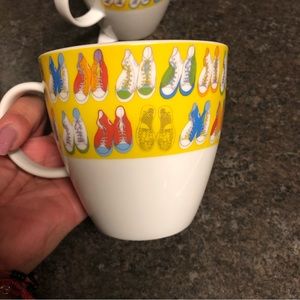 Bed Bath & Beyond High-Top Sneakers 4” Multi-Colored Mugs (set of 2)